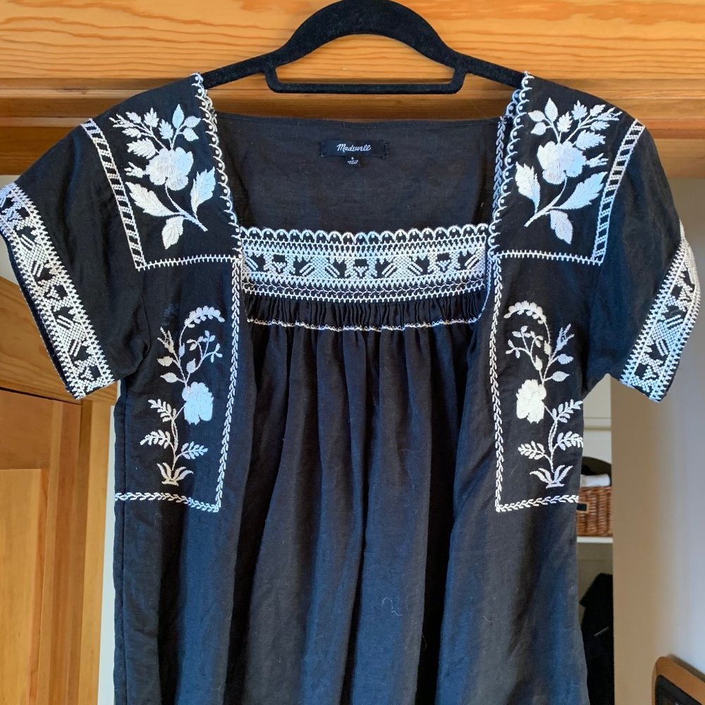 Madewell embroidered springtime top